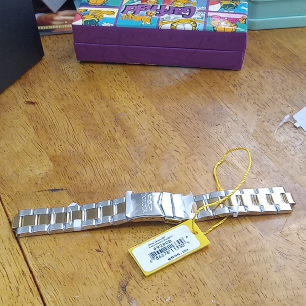 Invicta Silver And GoldTone Stainless Steel Watch Bracelet.
